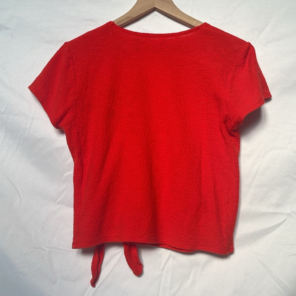 Madewell, short sleeve faux wrap, short sleeve shirt. (Small) - Picture 2 of 4